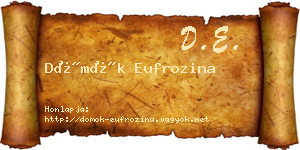 Dömök Eufrozina névjegykártya